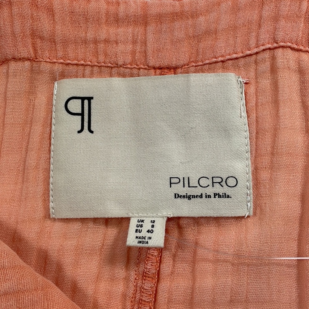 NWT Anthropologie Pilcro Gauze Micro Overalls - peach - Size 8 - Picture 8 of 12